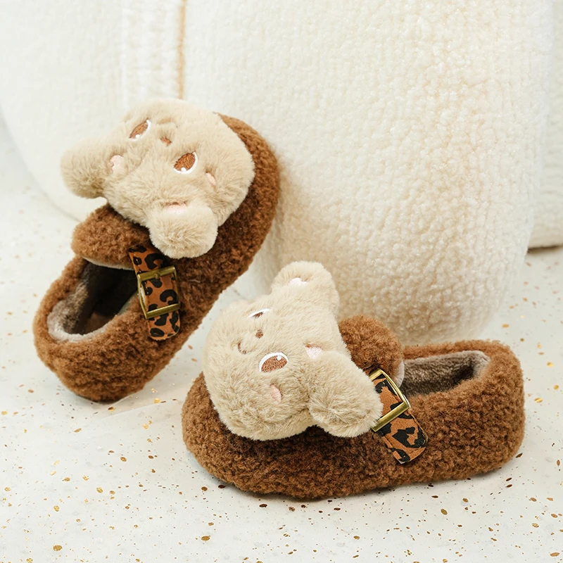 

Children Casual Cotton Shoes for Girls 2025 Winter New Fashion Korean Style Soft Bottom Anti-slippery Versatile Cute Doll Shoes