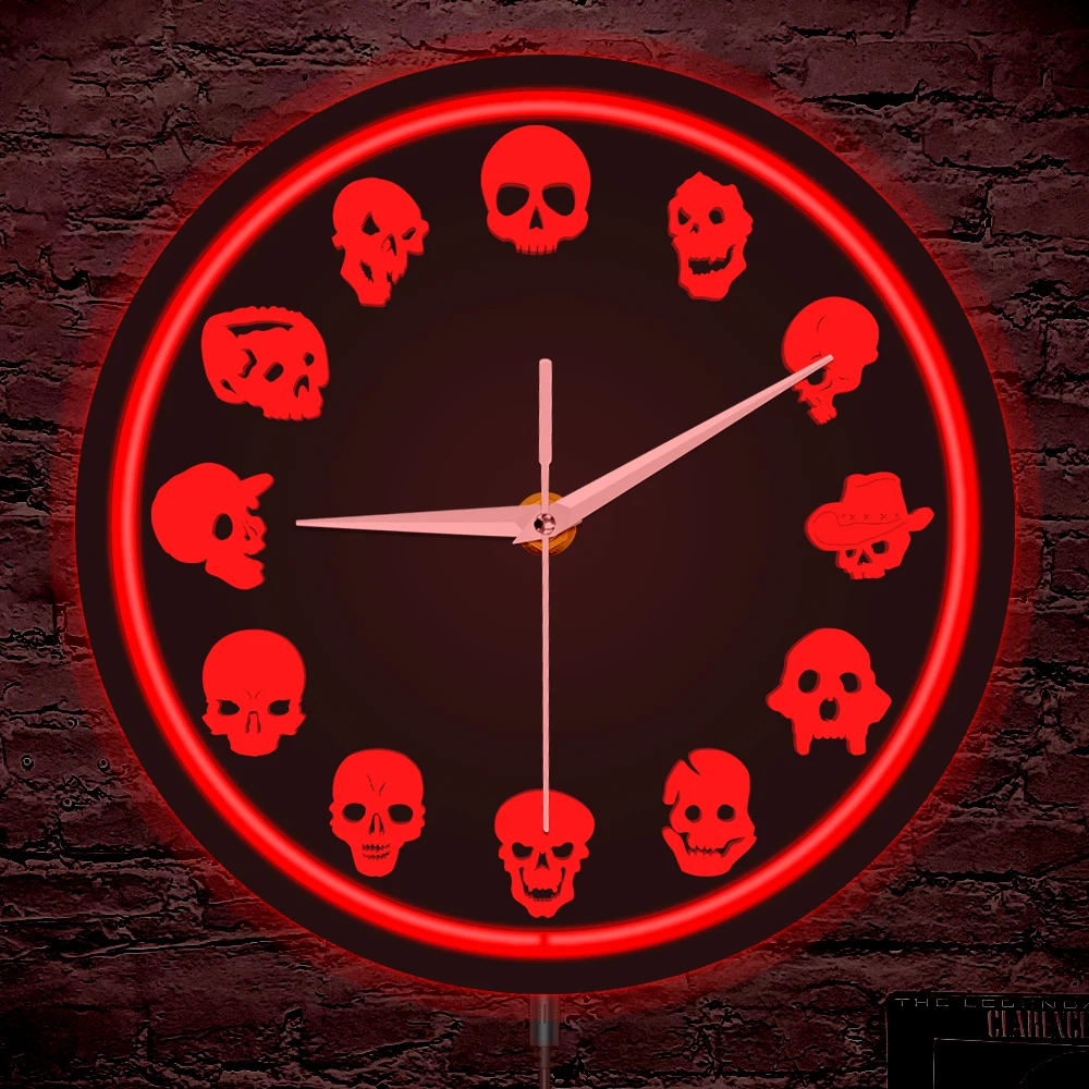 Reloj LED de neón con diseño d - Lighting Home Decor Wall Clocks reseña y precio