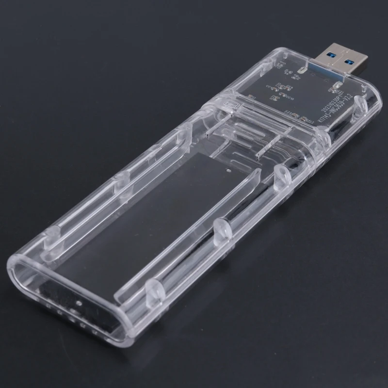 A56G-External M.2 NGFF SATA SSD Enclosure High Speed USB3.0 Gen1 5Gb/S Transparent SATA SSD Hard Drive Case For PC