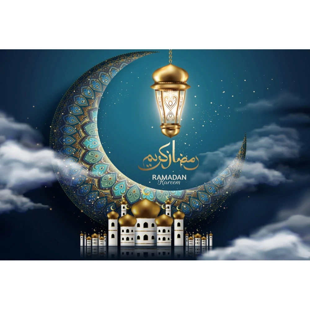 Islam Ramadan Mubarak Backdrops For Photography Eid Mubarak Muslim Family Party Photographic Background Photocall Photo Studio