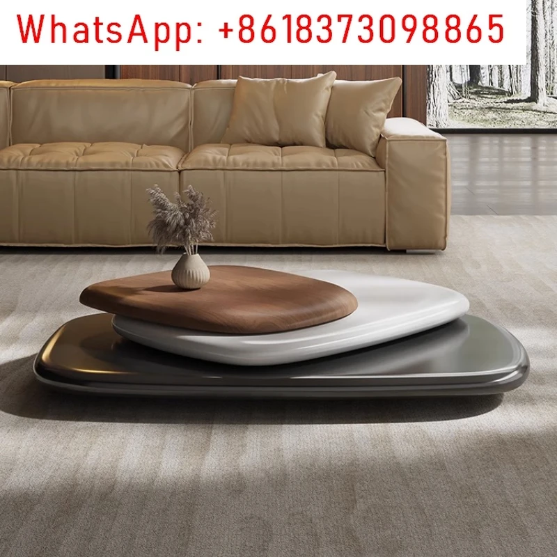 طاولة القهوة الدوارة، فيلا إيطالية بسيطة، طاولة شاي عائمة مبتكرة للشقق الكبيرة، جودة عالية