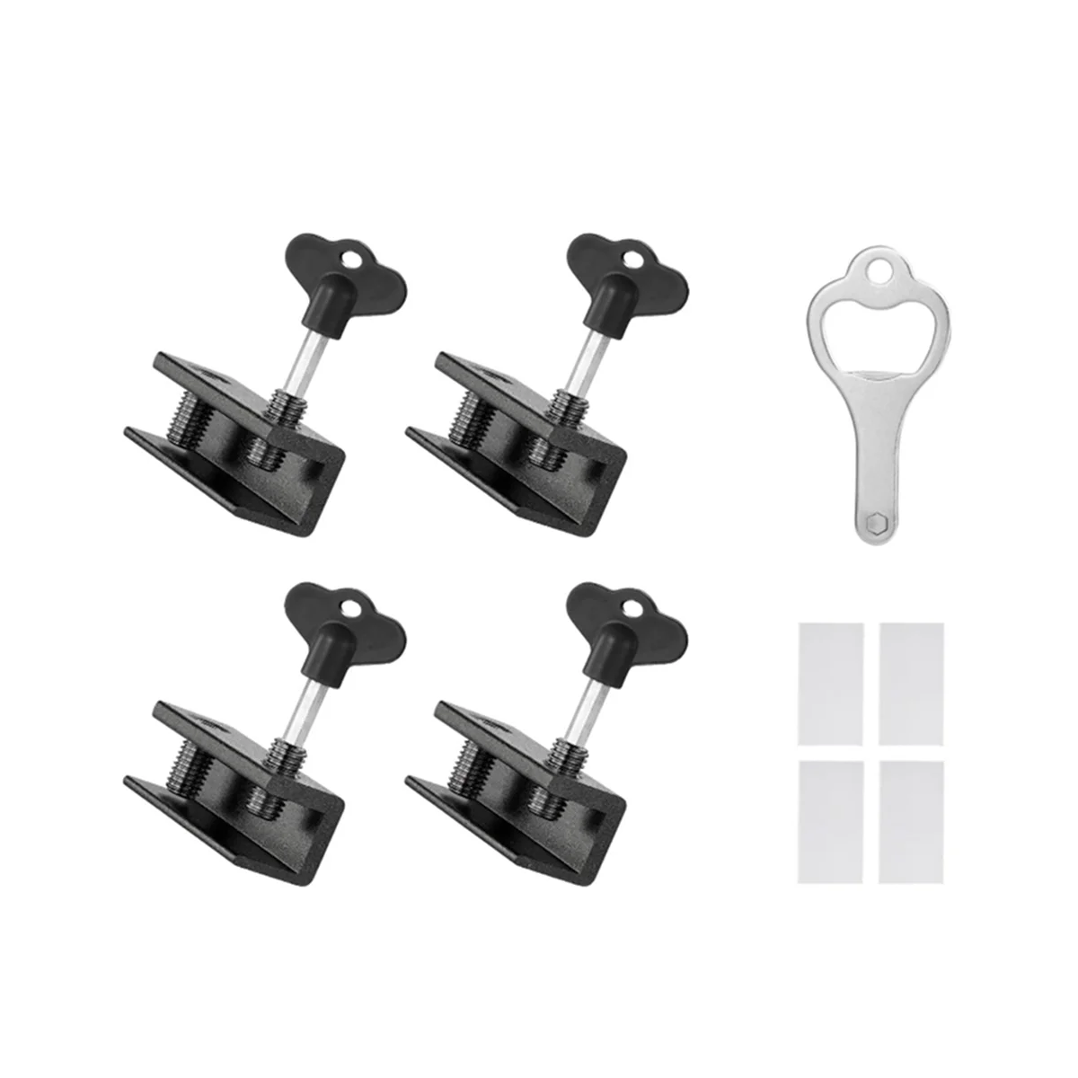 

4 Sets Window Locks, Sliding Window Locks with Key for Vertical & Horizontal Sliding Windows Doors, Security Window Lock