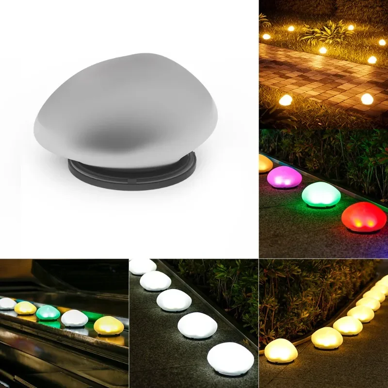 

Solar Garden Lights Outdoor Glow Cobblestone Shape Lamp Garden Decor Waterproof Landscape Night Lights for Lawn/Patio/Path 1PACK