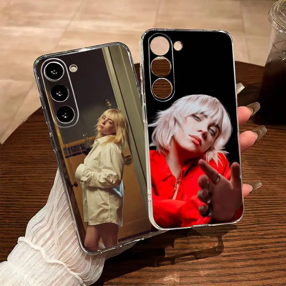 Famous S-Singer B-Billie Eilish  Clear Soft Silicone Phone Case for Samsung Galaxy A71 A70 A52 A51 A40 A30