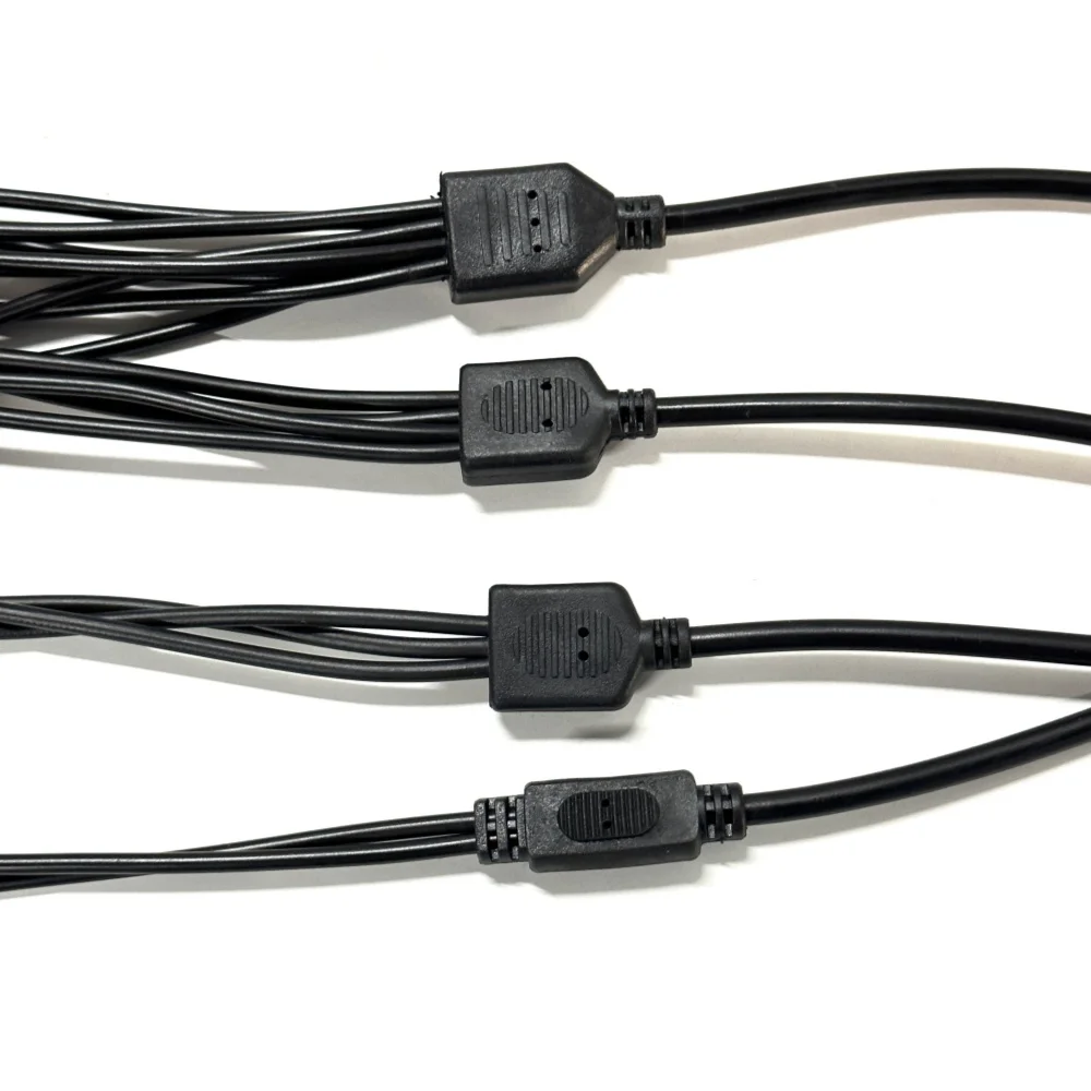 DC 1 Female to 2/3/4/8 Male Power Splitter Cable 2.1*5.5mm DC Plug for CCTV Camera Security DVR Accessories LED Light Strip