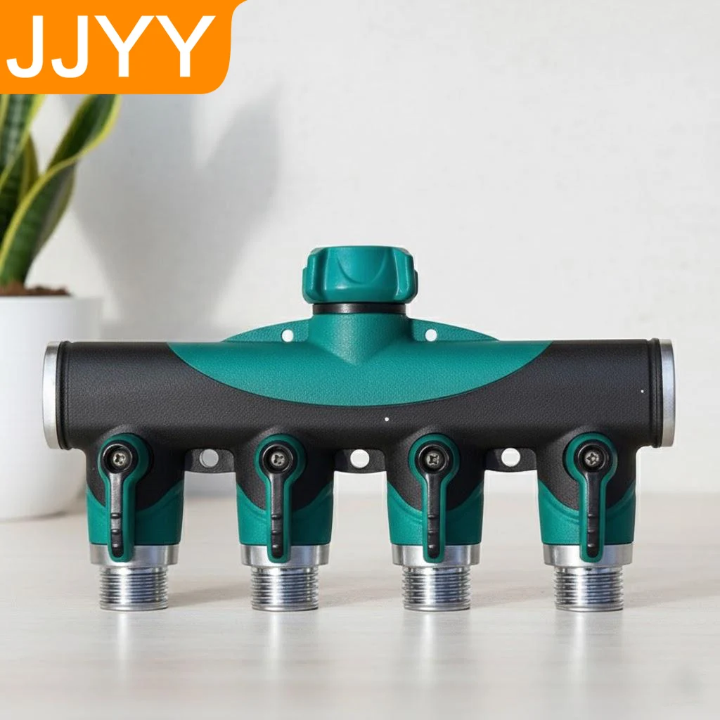 

4 Way Garden Hose Connector Splitter Adapter Irrigation Divider Tool for Watering Home Yard Agriculture System Pipe Fitting Set
