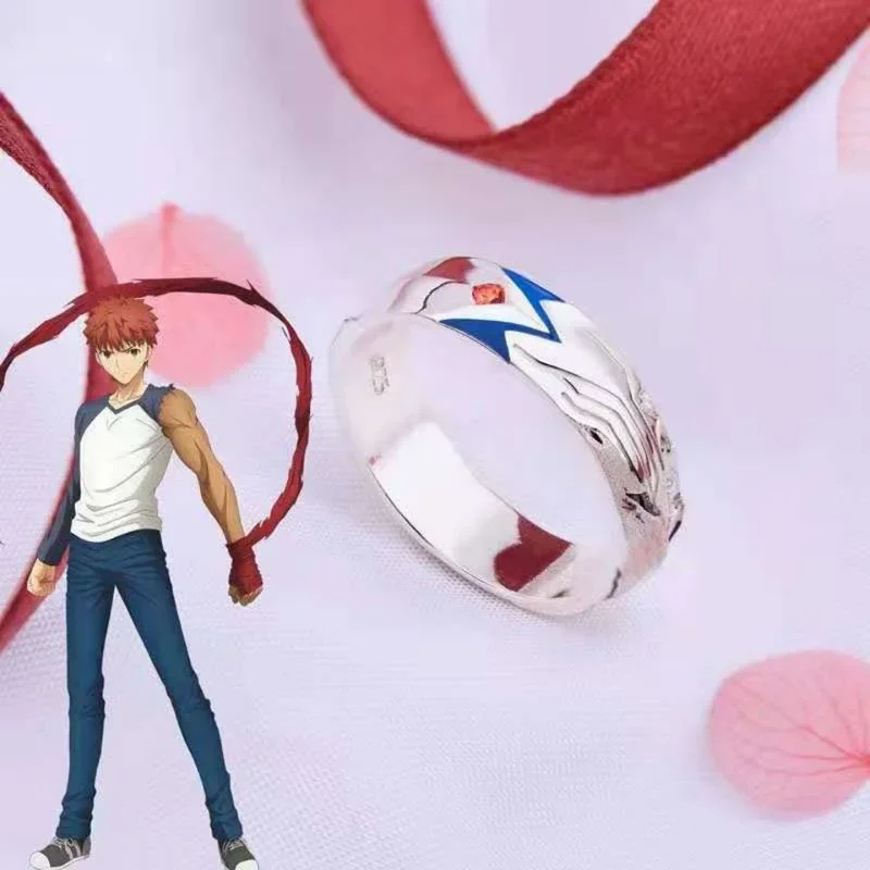 Anime Fate/stay Night Couple Ring Metal Jewelry for Women Men S925 Birthday Gift Cosplay Props Xmas Gift Wholesale