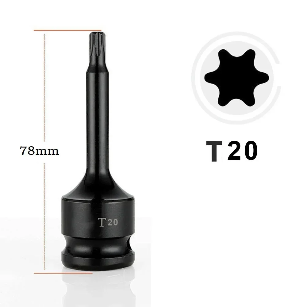 

Улучшенная прочность, 1 шт., 12-дюймовая шестигранная отвертка Torx, приводная головка, адаптерная головка T20T100, обеспечивает исключительные долговечность