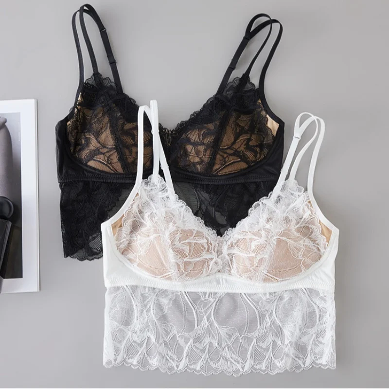 Birdtree, 93% Silk 7% Spandex Bra, Women Sexy Lace Wireless Underwear, 3/4 Cup, Elegant Elegant Brassiere, 2026 New A63429JF