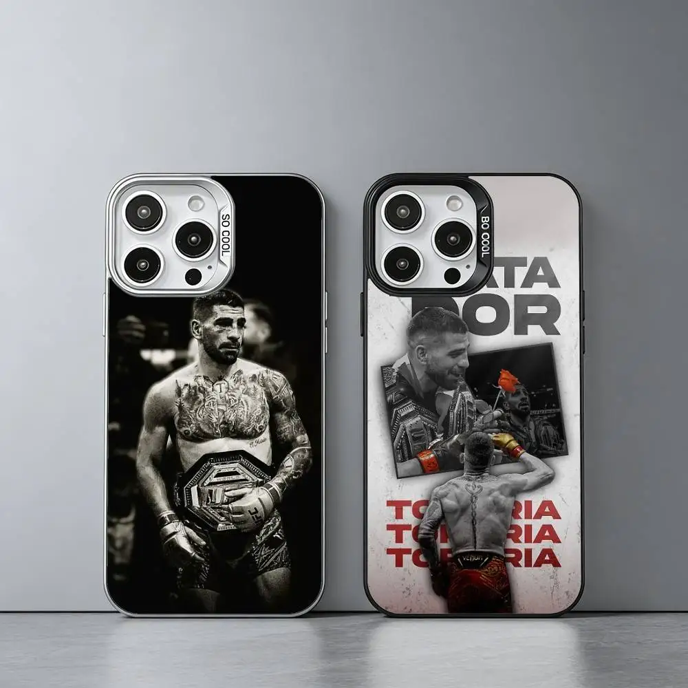 

I-Ilia Champion Topuria Phone Case For iPhone 17,16,15,14,13,12,11 Plus,Pro Max,XS,Colored silver phone case