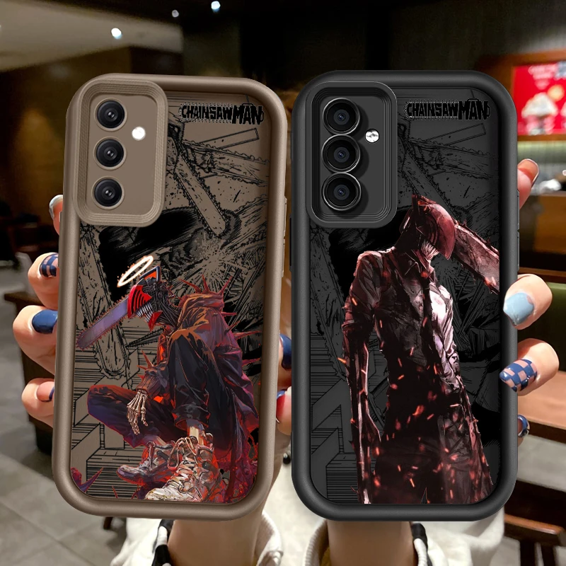 Anime Chainsaw Man For Samsung Galaxy S24 S23 S22 S21 S20 Ultra Plus FE A52 A53 A54 A71 Eye Ladder Phone Case