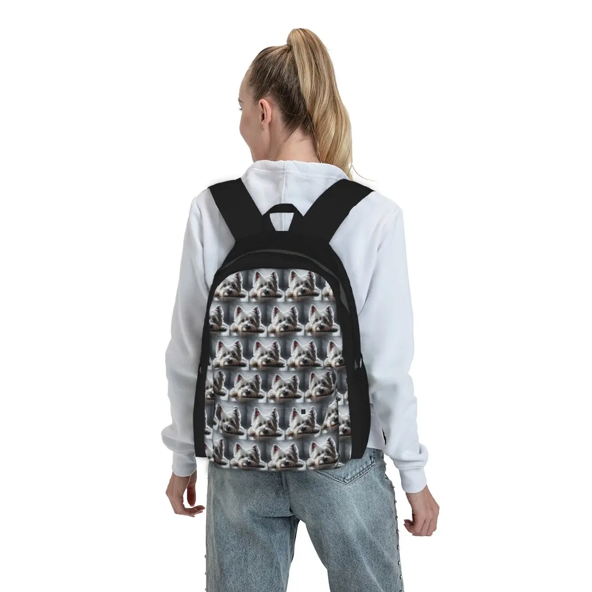 

West Highland White Terrier Backpack Boys Girls BookBag Children School Bag Laptop Shoulder Bags for Men Women