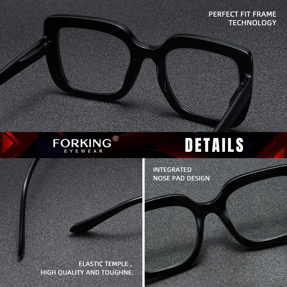 FORKING نظارات للقراءة إطار سميك للرجال النساء طول النظر الشيخوخي نظارات القارئ + 1.0 + 1.5 + 2.0 + 2.5 + 3.0 + 3.5