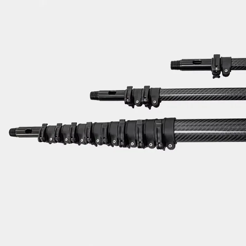 18-75ft High Strength Carbon Fiber Telescopic Pole | Custom Head & Connectors | Extra Long Extension Rod for OEM Service