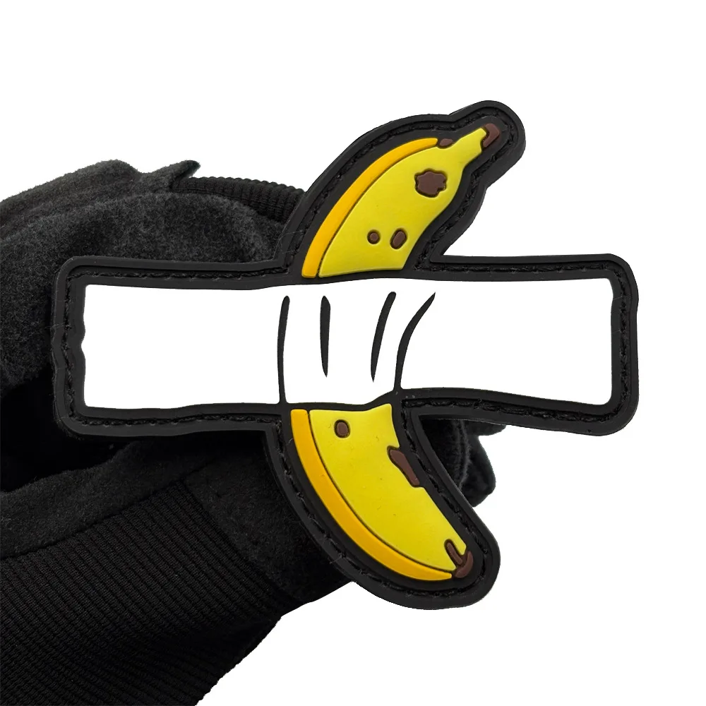 Parche táctico PVC 3D plátano con gancho y bucle para chaleco - imagen 2
