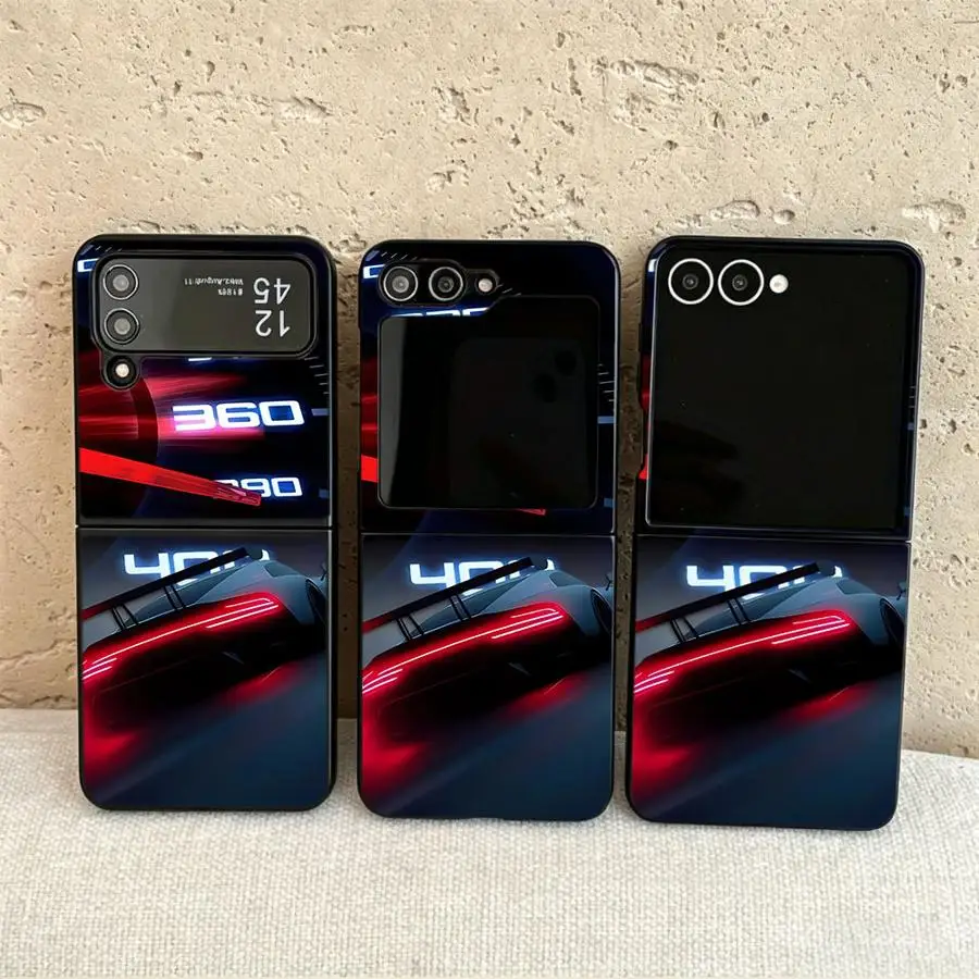 Back Phone Cover Funda Case for Samsung Galaxy Flip5 Flip7 FE Z Flip 7 6 5 4 3 Flip6 Flip4 Flip3 Cool Car Speedometer
