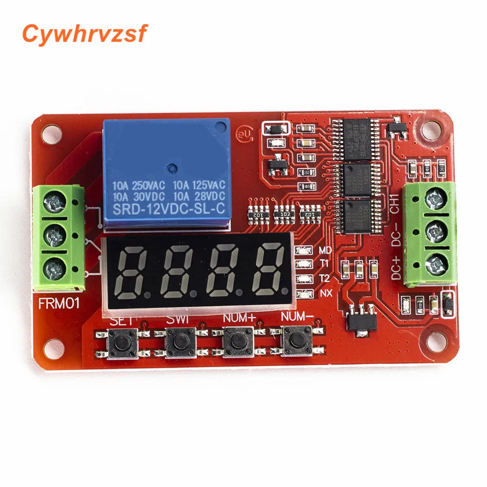 Multifunction FRM01 12V Relay Module Infinite Loop Timing 1 Channel Self-lock Relay Cycle Timer Module Automation Delay Loop