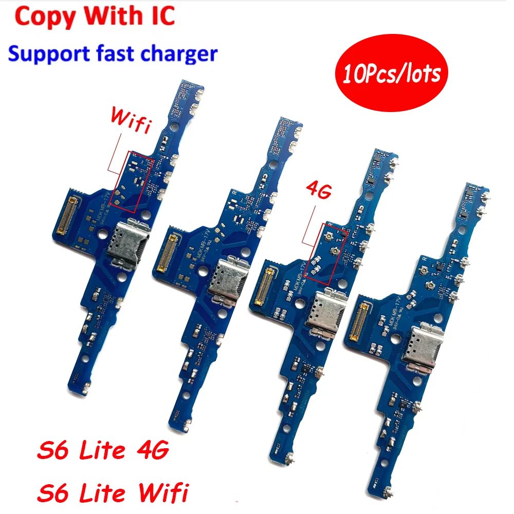 

10Pcs，For Samsung Tab S6 Lite P610 P615 Dock Connector Micro USB Charger Charging Port Flex Cable Board With Microphone Repair