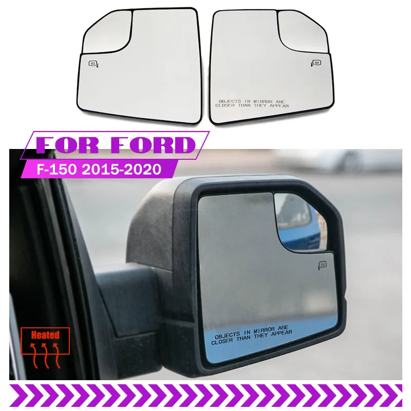 

Left Right Side Mirror Glass For Ford F-150 2015 2016 2017 2018 2019 2020 Rear View Mirror Wide Angle Heated
