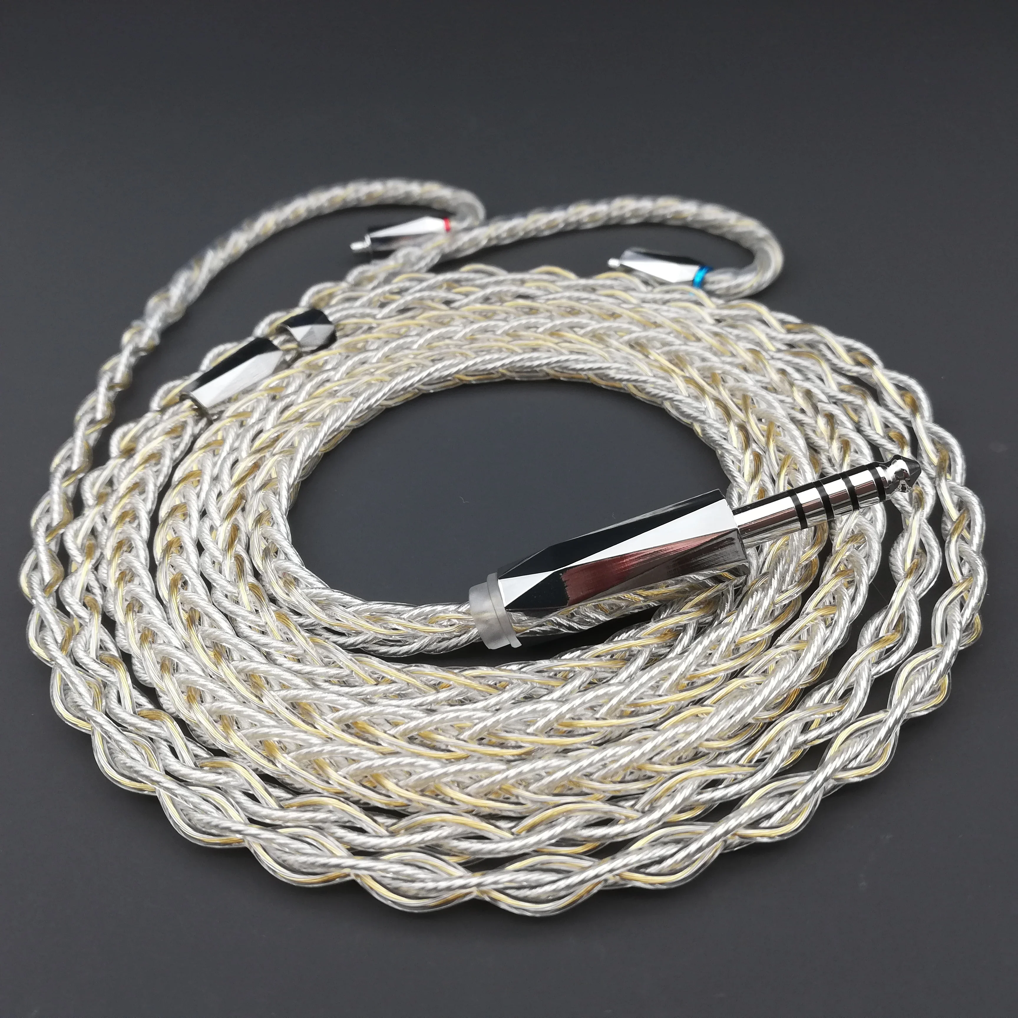 

HIFI OCC 8 Core Pure Silver Gold Plated + Pure Silver Palladium Plated + OCC Silver Plated Cable 0.78 QDC MMCX Cable