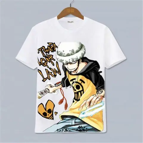 Uma peça anime roupas periféricas de manga curta camiseta dos desenhos animados dos homens e das mulheres y2k algodão impressão t harajuku streetwear topos