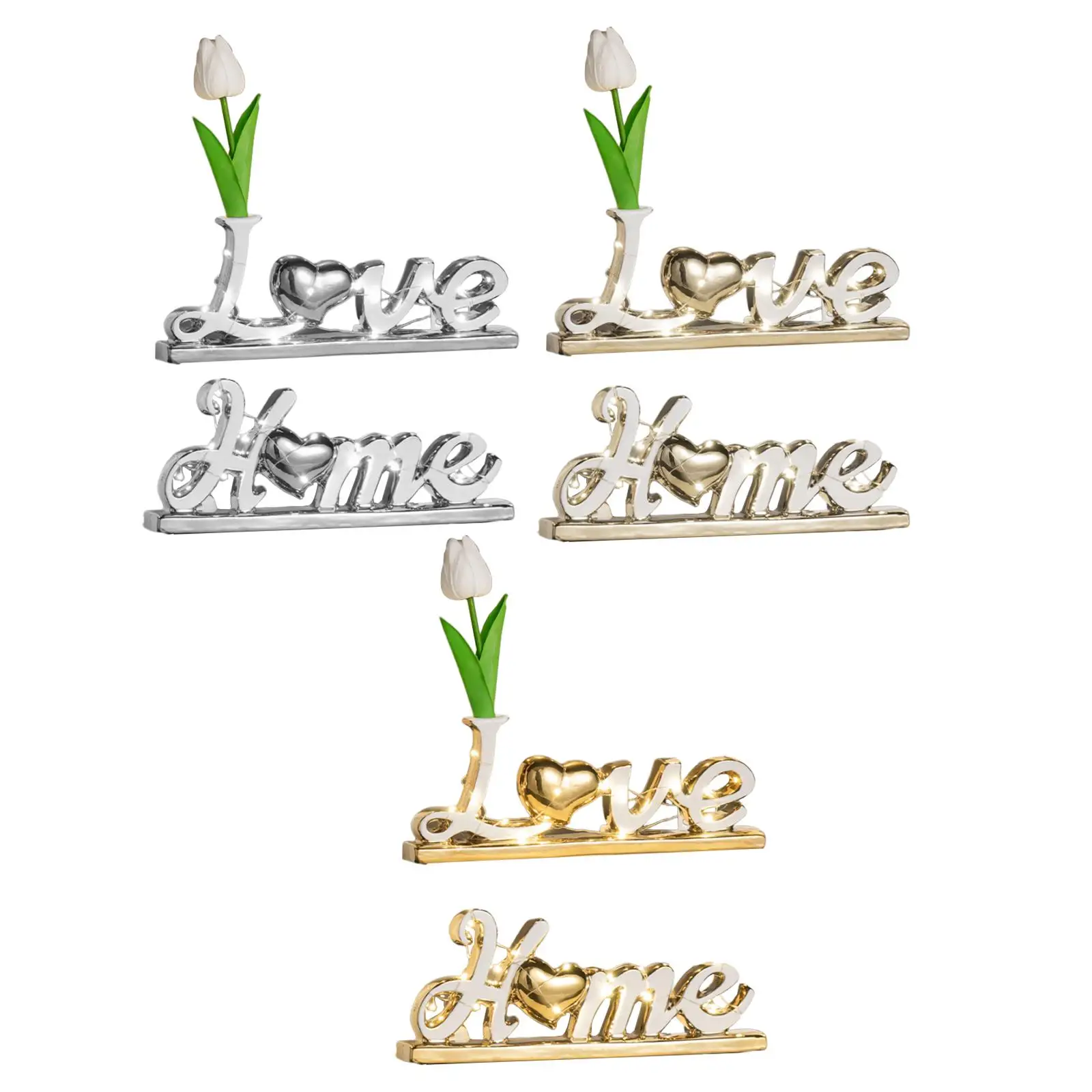 Love Home Table Decoration Word Sign Decorations Freestanding Decorative Crafts