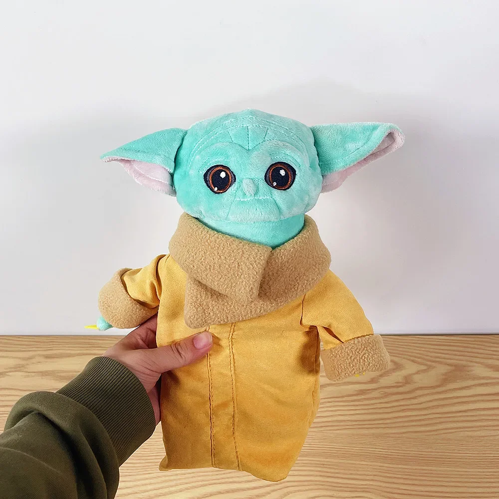 Disney 30cm wars Baby Yoda Wypchana pluszowa zabawka Ubrania można pobrać Lalka Pokój Ozdoba Łóżko Sofa trzymaj poduszkę Prezent urodzinowy