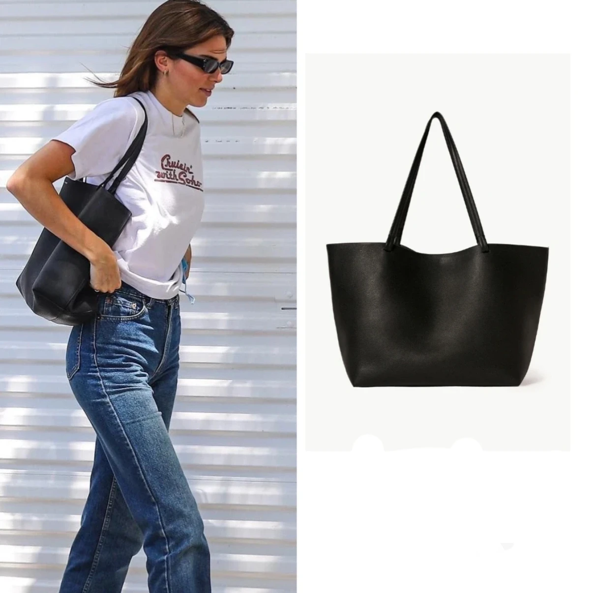 

High-End Faion mat Large Capaci Genuine Leather oulder Tote Bag Cross-Border Handbag for Men And Women