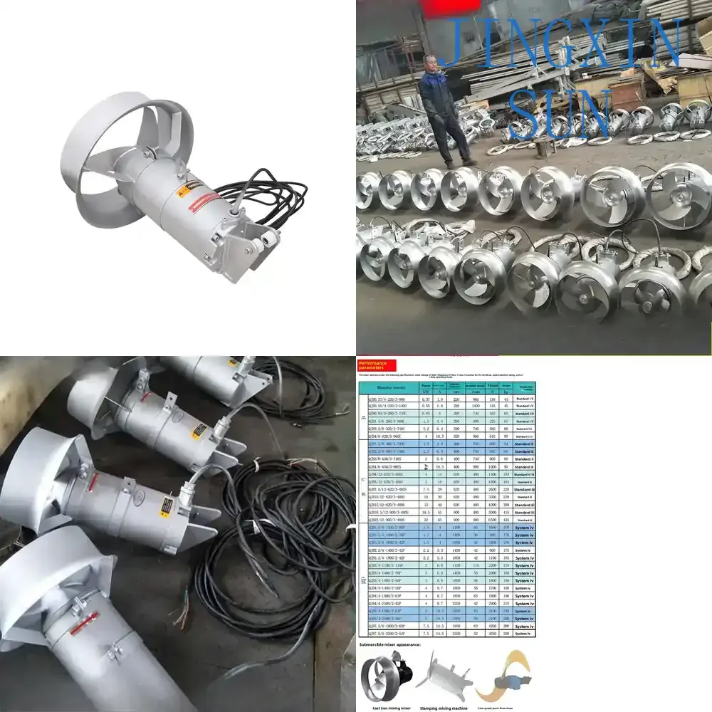 Submersible Mixer for Small Sewage Treatment Fixed High-Speed Stainless Steel Submersible Mixer Water Treatment Equipment