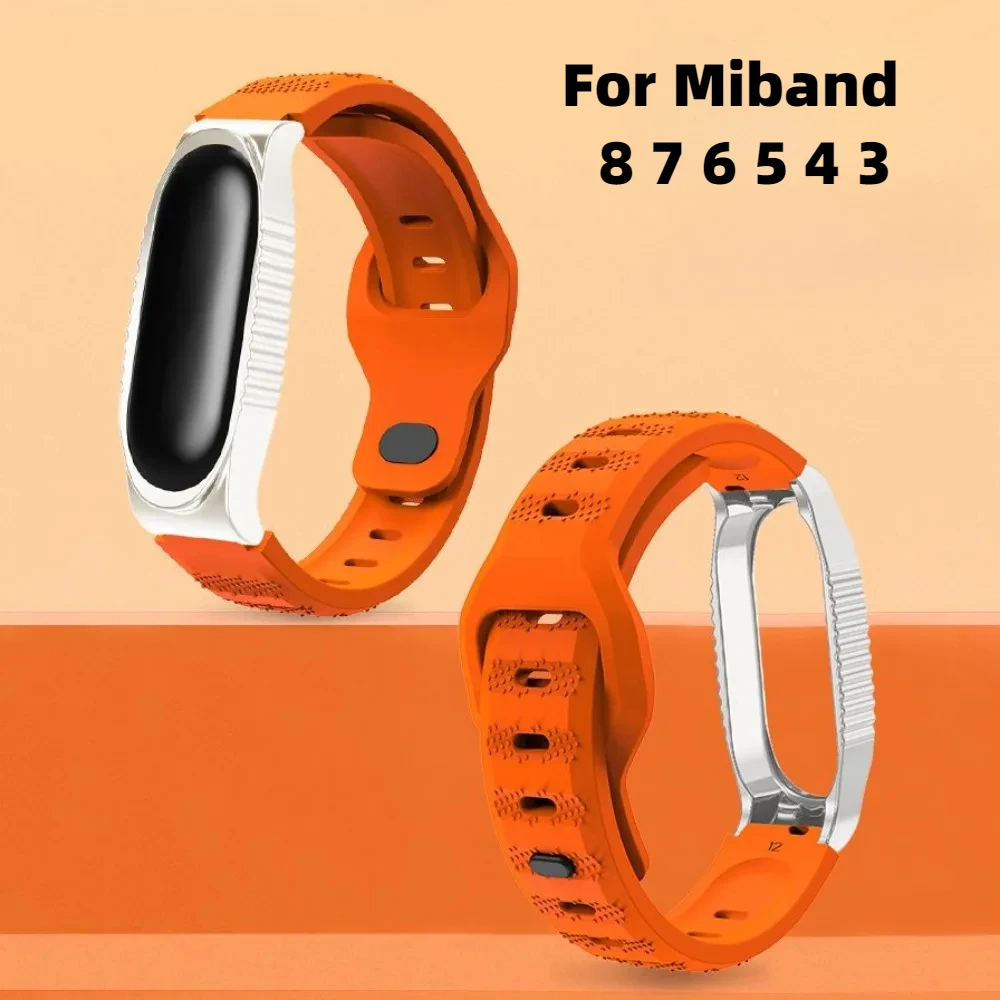 

Sport strap for mi band 8 mi band 8 smartwatch wristband xiaomi mi band 7 8 6 5 4 3 transparent case silicone watchbands