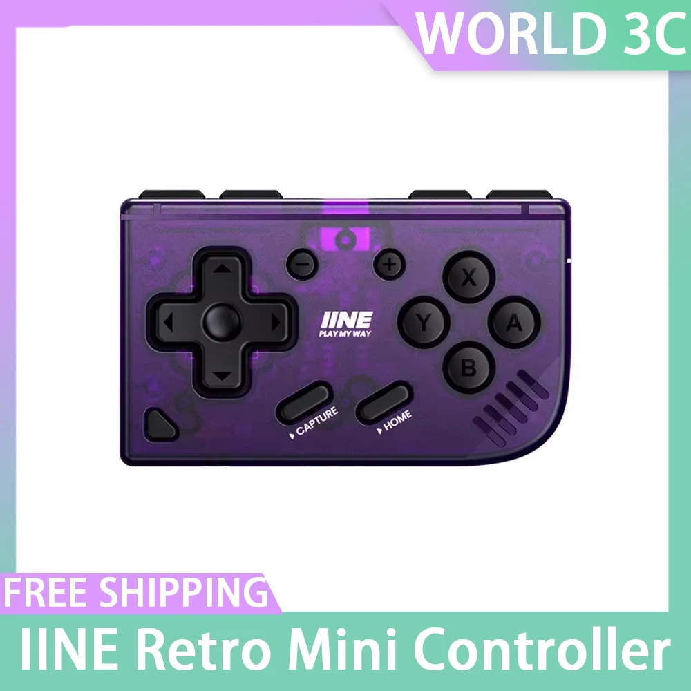 

IINE Retro Mini Controller Anki/ Turbo Function Interchangeable Joystick D-Pad Multi-Platform Controller Handheld Game Custom