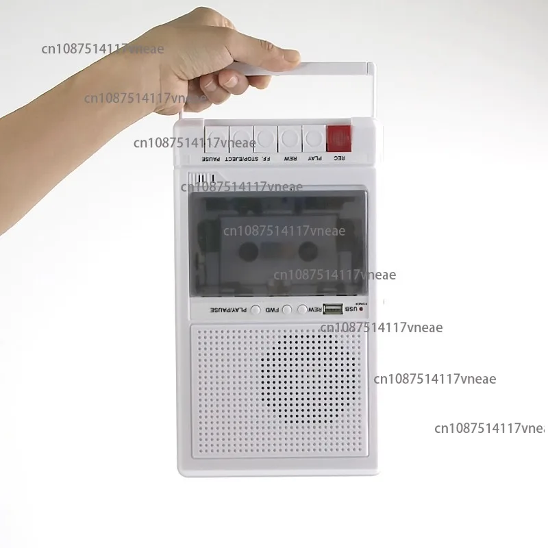 Portable Cassette Recorder Nostalgic Retro Portable Tape Player Walkie-Talkie Player Recorder and Playback All-In-One