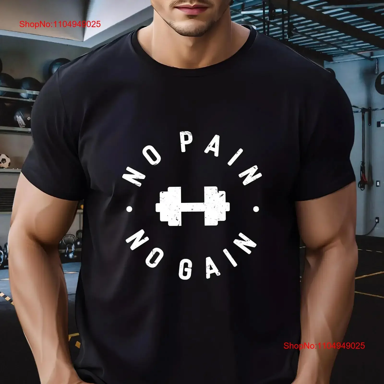 

No Pain Gain T Shirt Gym Lover Fitness Workout Weight Training Exercise Lifting vintage Washed streetwear Top For Everyday Wear