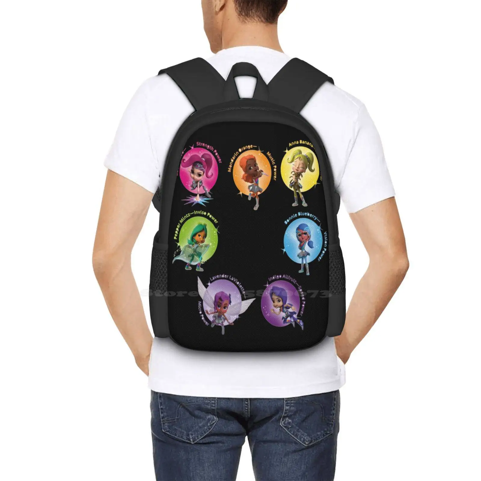 Rainbow Rangers Large Capacity School Backpack Laptop Bags Rainbow Tv Kids Rainbow Rangers Kids