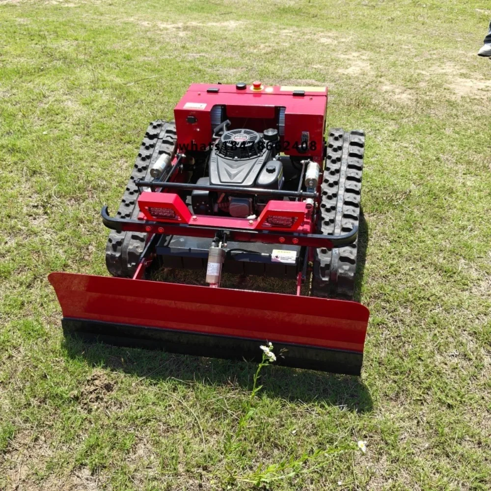 EPA CE Approved Remote Control Robot Lawn Mower, All Terrain Agricultural Grass Cutter With Rubber Tracks