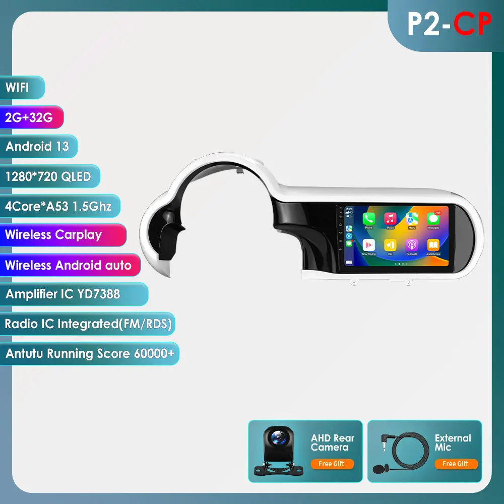 OSSURET Android Autoradio Speler voor Renault Twingo 3 III BCM 2014-2024 Carplay Auto GPS 2DIN Auto multimedia door Snapdragon 6115 - afbeelding 1