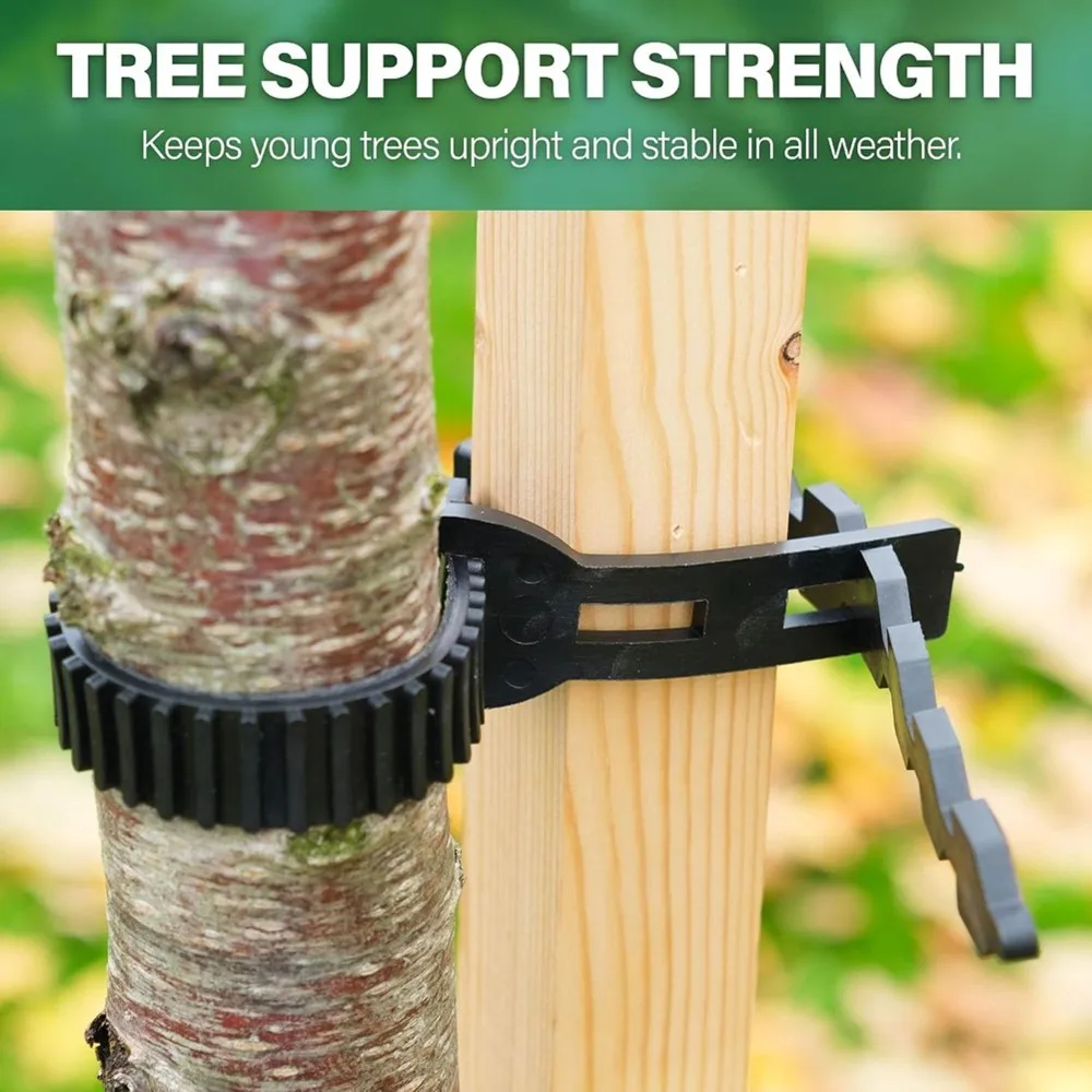 DTEN-60Cm Heavy Duty Tree Straps 5-Pack, Adjustable Tree Ties For Strong, Weather-Resistant Plant Support