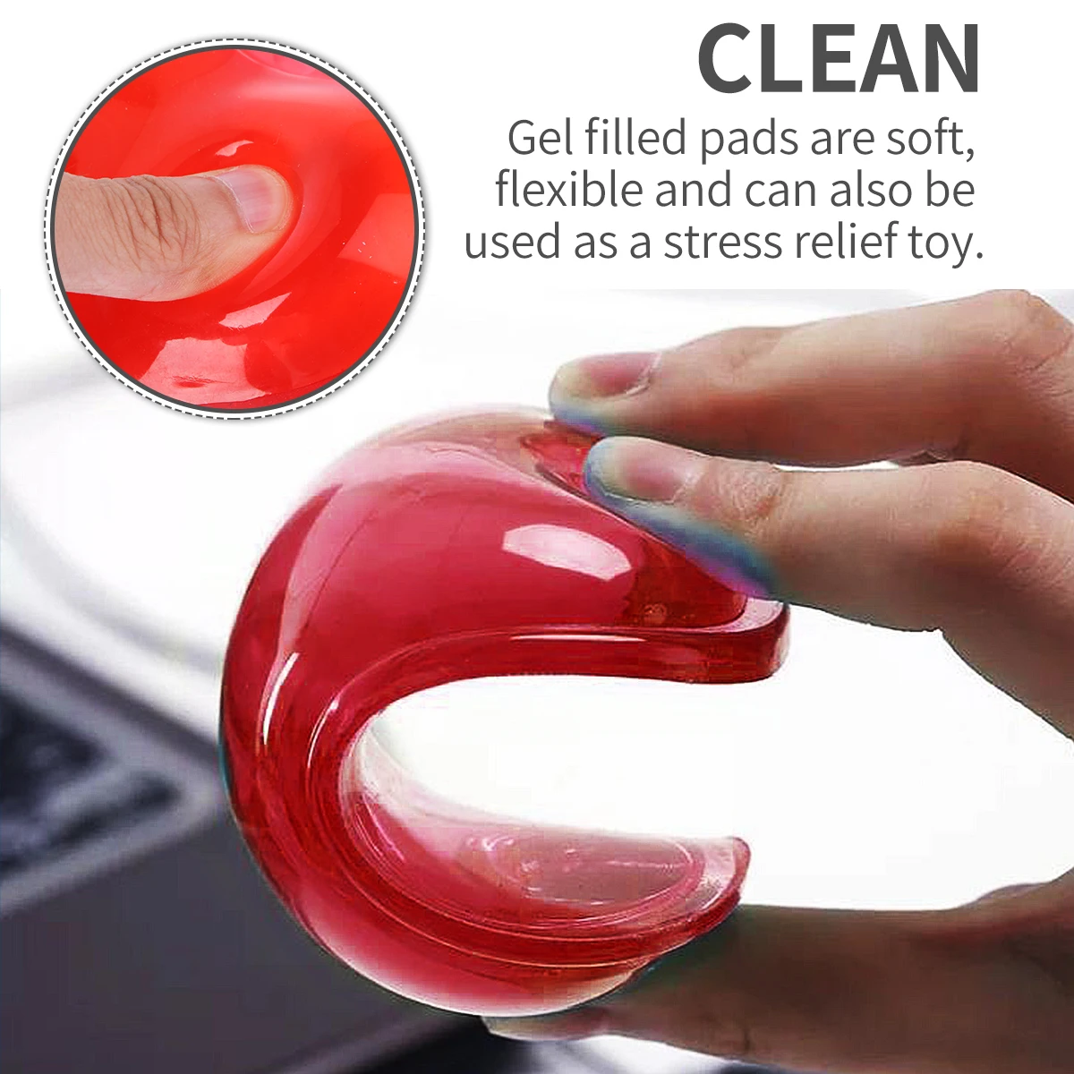 

Heart Shape Gel-Filled Mouse Pad Ergonomic Wrist Cushion Rest For Soft Wristband Support Red Color