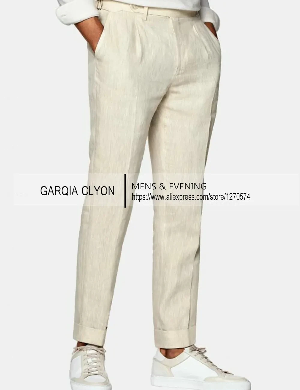 New 2 Pieces Linen Men's Suits With Belt Tuxedo Summer Casual Style Groomsmen For Wedding（Blazer+Pants）