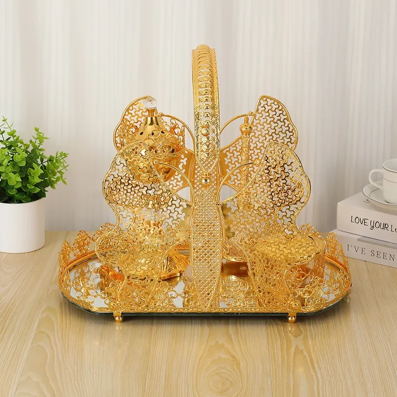 Retro Zinc Alloy Incense Burner Set Butterfly Design Light Luxury Portable Ornament for Home Decor Personalized Gift Luxury