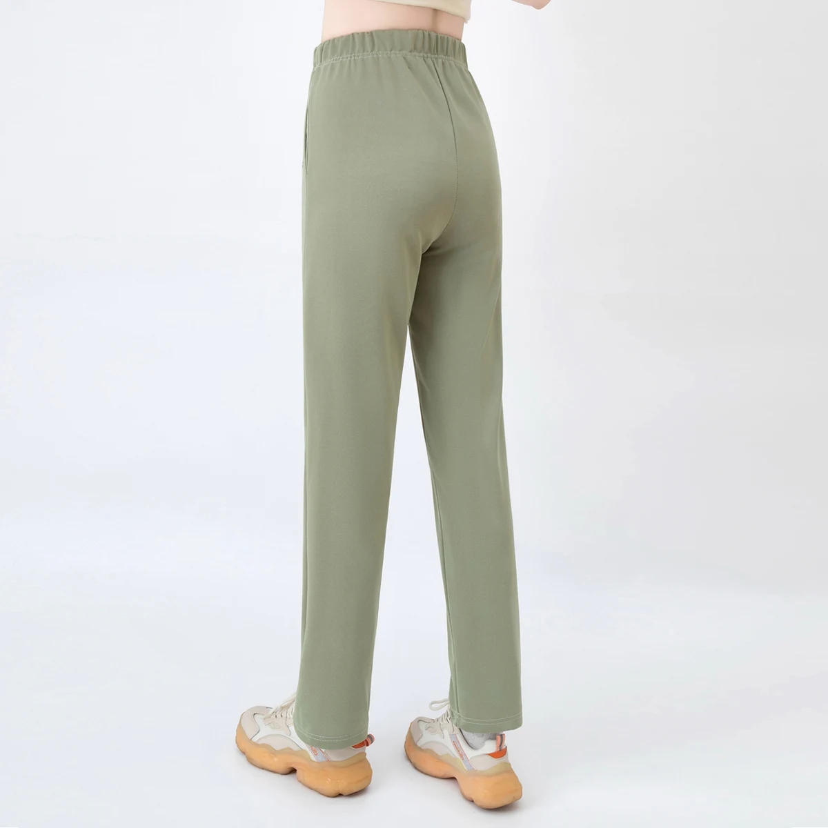 Herbst Neu 7-Farben Lässige Vielseitige Damenhose Bequeme Sportliche Hose mit Taschen Jogginghose für Teenager Gerade Hose – Detail 5