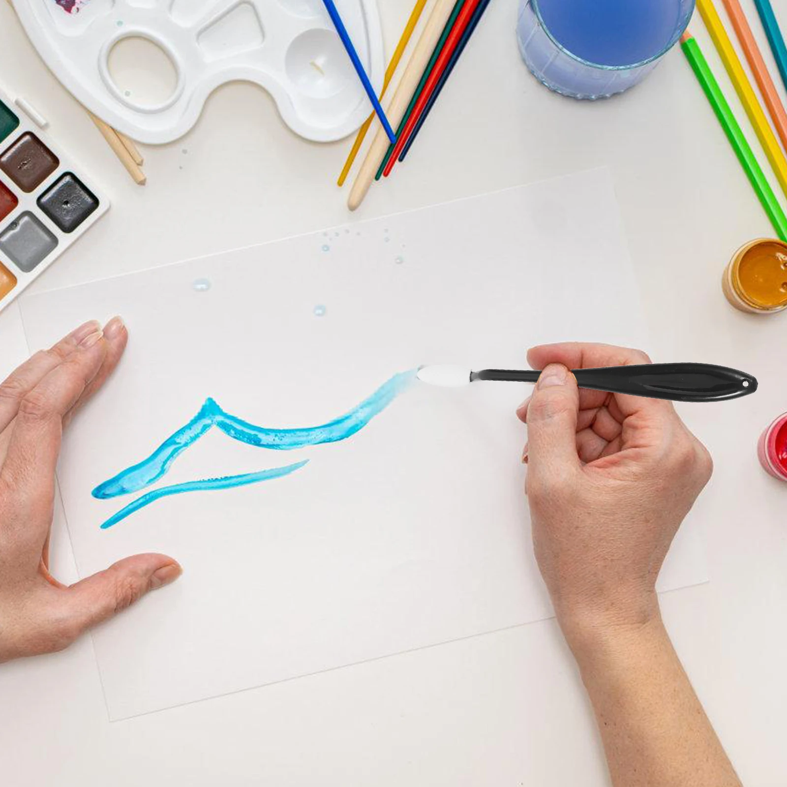 20pcs Sketch Eraser Sponge Pen Student Blending Tool Double Heads Replacement Erasers Drawing Canvas Accessories