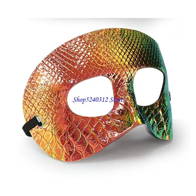 

634C Роскошная золотая половина маска для вечеринок в Хэллоуин Комфортное легкое дизайн с регулируемым эластичным ремешком