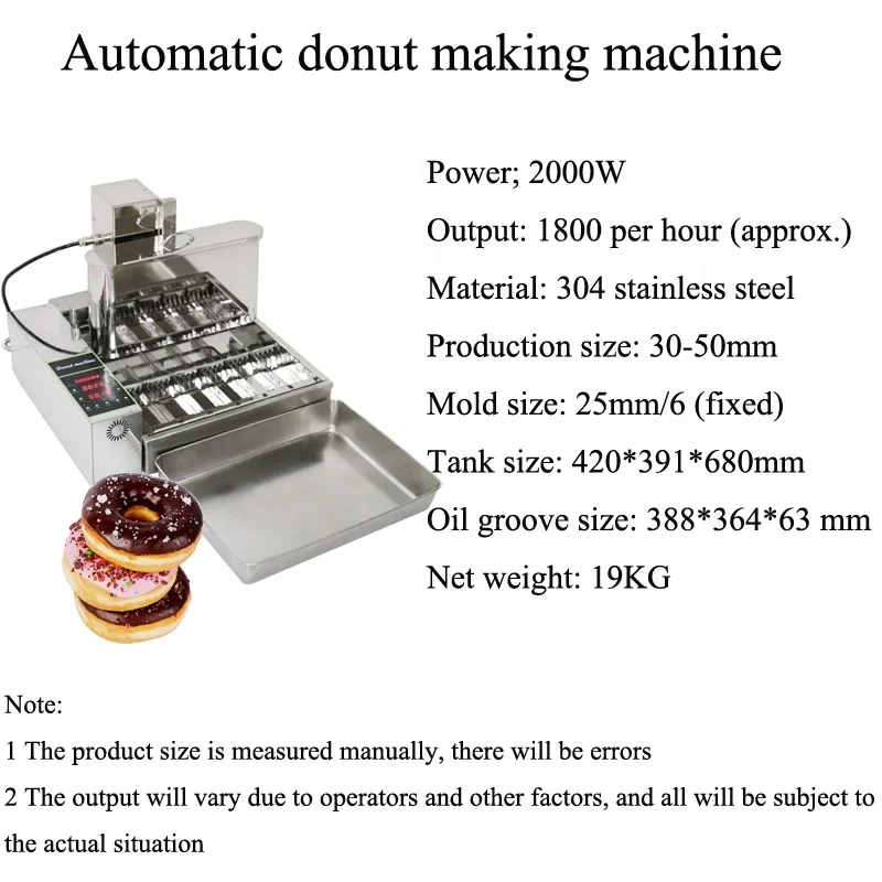 Automatic Donut Making Machine For Commercial Catering Donut Deep Fryer Machine For Bakery Party Food