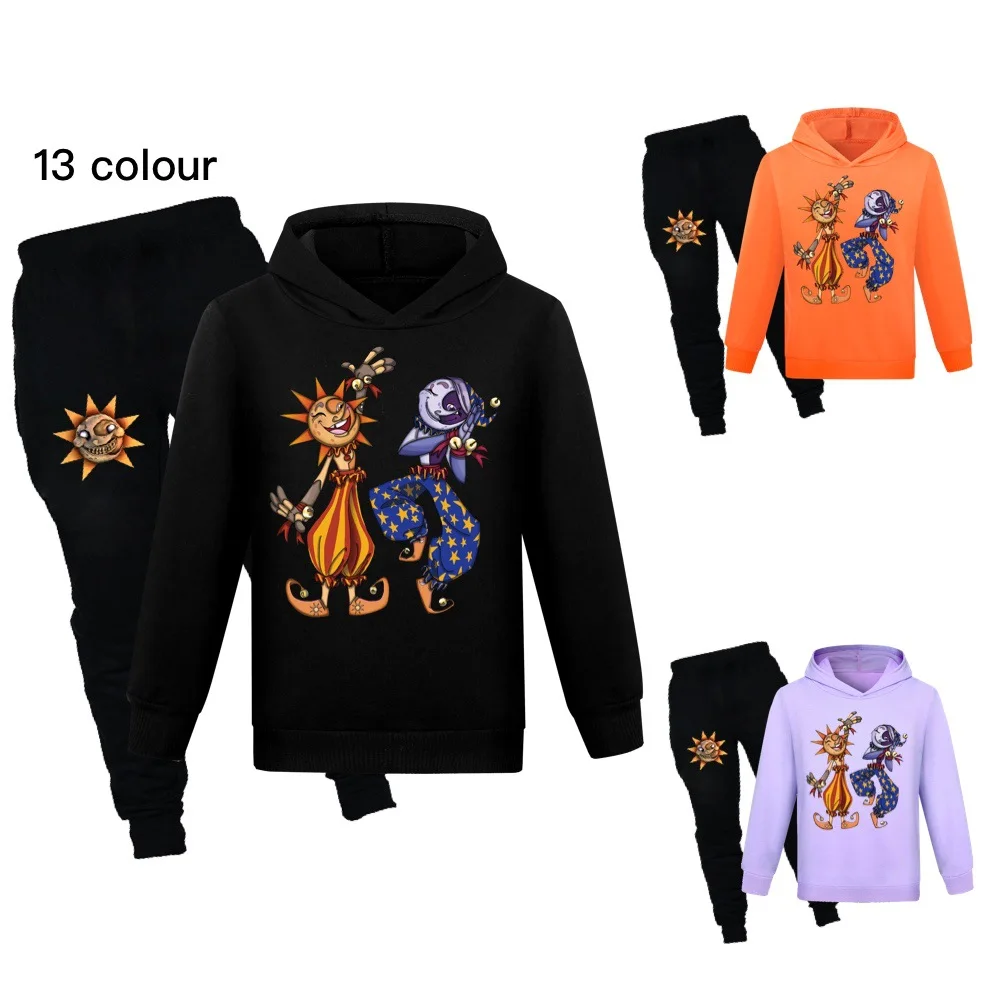 Kids Clothes Sets Girls Sweatshirt Sundrop FNAF Sun clown Boys Hoodies and Pants Children Sportwear Clothing Fashion Sport Suit