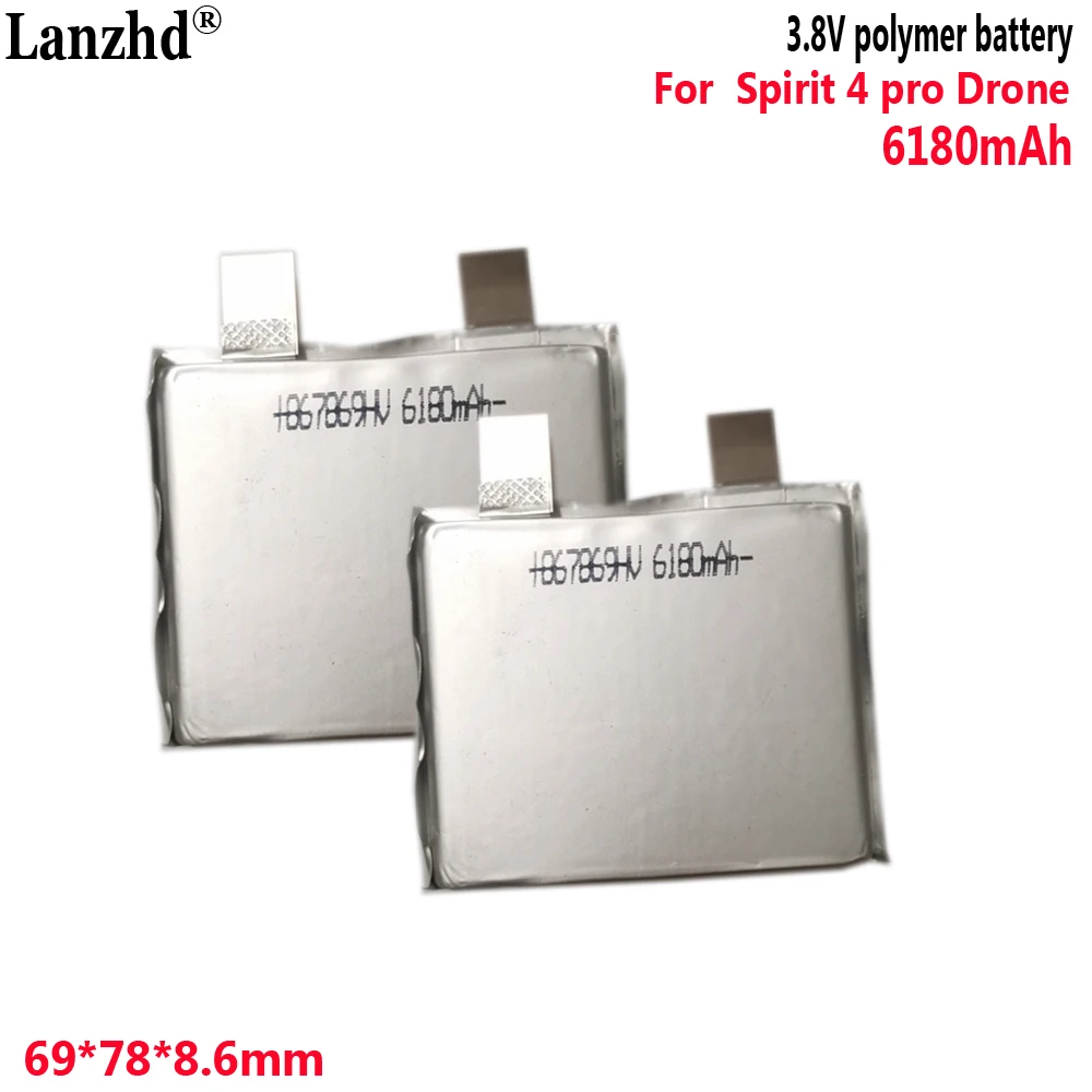 3.8V battery 6180mAh cell For Drone Spirit 4 pro Phantom 4 Pro cell 867869 69*78*8.6mm