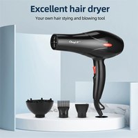 CkeyiN 1600W Hair Dryer Professional Negative Ion Blower Home Use Hot Cold Blow Drying Salon Blower Diffuser Concentrator Nozzle