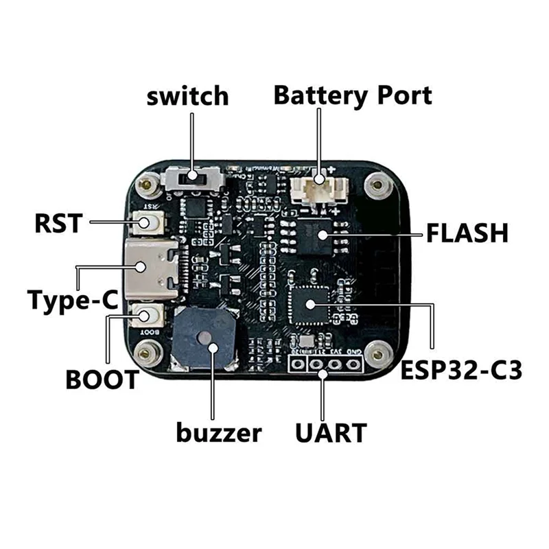 ESP32 C3 MINI TV With Case Batbox LVGL Astronaut Clock Watch Buzzer 1.69Inch LCD Touchscreen Display ST7789 240X280