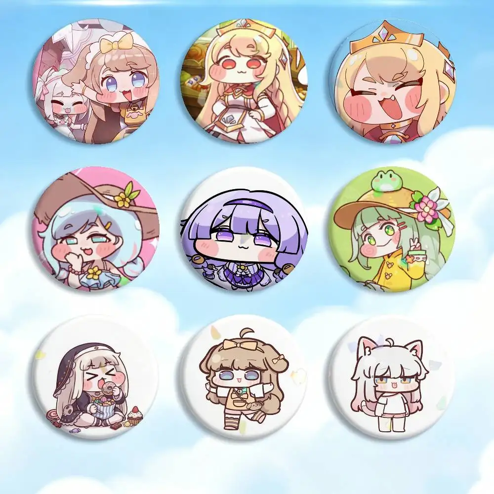 

T-Trickcal Chibi Go G-Game World Badges Creative Tinplate Button PinsBrooch Badge Clothes Backpack