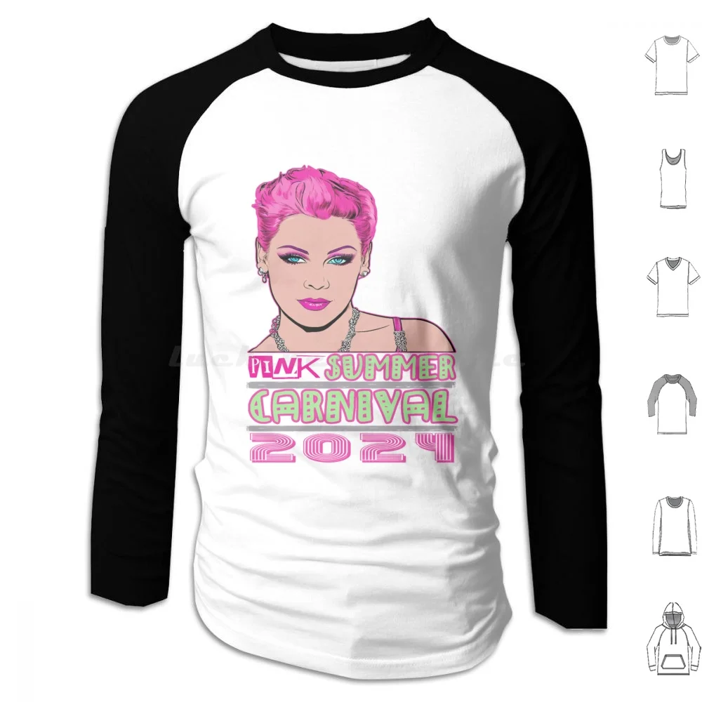 Pink Summer Spectacle The Singer's Carnival Tour Down Under 2024 Hoodie cotton Long Sleeve Summer Pink On Tour Pinkfam Pink